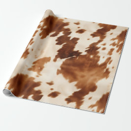 Papel De Presente Western Brown Cream Cowhide