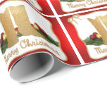 Papel De Presente Western Cowboy Boots Rope Garland Feliz Christma<br><div class="desc">Western Cowboy Boots em ouro falso com uma fronteira de corda e terra firme. Mensagem de Natal feliz. Veja este design em outros itens de feriado na Loja de Dias de Rodeio.</div>