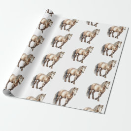 Papel De Presente Western Cowgirl Cowboy Horse Birthday