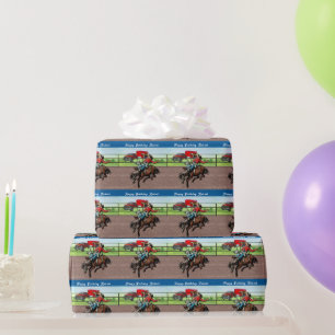 Papel De Presente Western Rodeo Cowboy Bronc Anulando Personalizado
