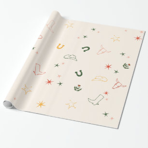 Papel De Presente Western, Rodeo, Cowgirl Wrapping Paper