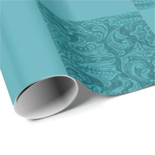 Papel De Presente Western Tool Turquiose Block
