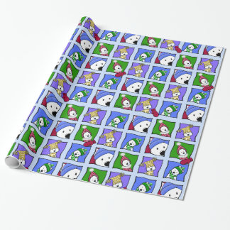 Papel De Presente Westie Winter Whimsy Wrapper Paper