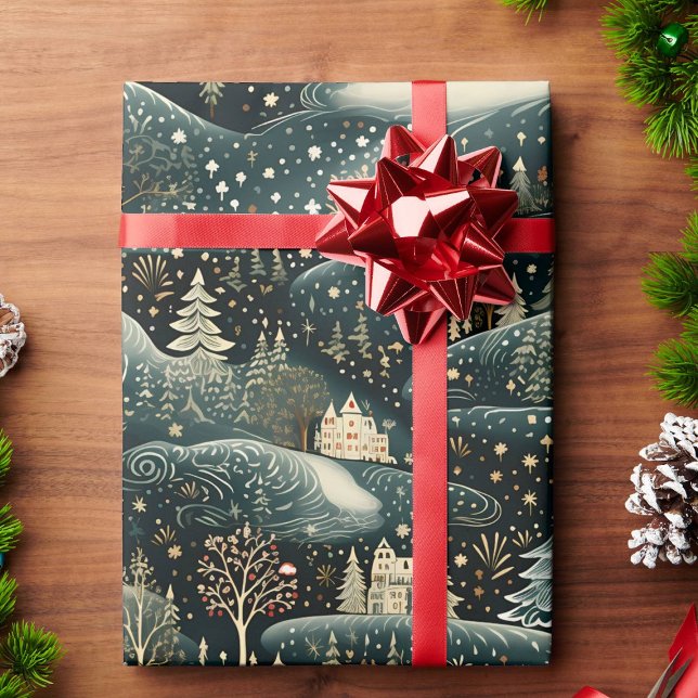 Papel De Presente Whimsic Winter Woodland Natal (Criador carregado)