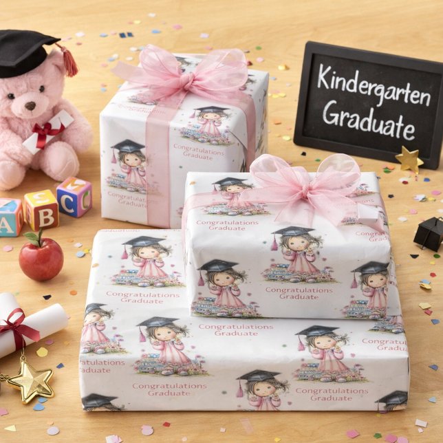 Papel De Presente Whimsical Kindergarten Graduation Celebration  (Criador carregado)