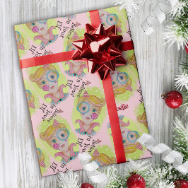 Papel De Presente Whimsical Quirky Elf Retro Natal