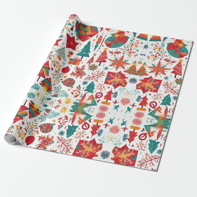 Papel De Presente Whimsical Winter Wonders Wrappaper (Desenrolado)