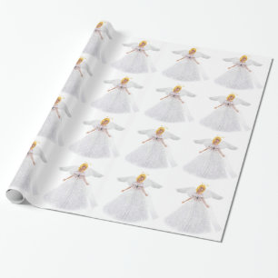 Papel De Presente White Angel Wraping Paper
