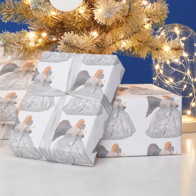 Papel De Presente White Angel Wraping Paper (Feriados)