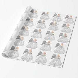 Papel De Presente White Angel Wraping Paper