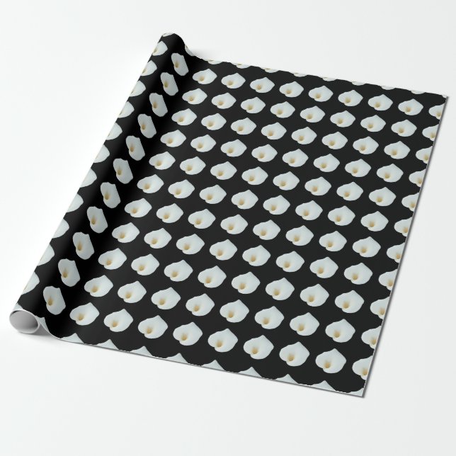Papel De Presente White Calla Lily Flower Backyard Foto do jardim (Desenrolado)