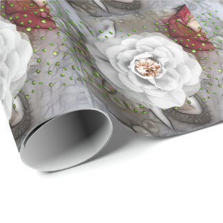 Papel De Presente White Camelia