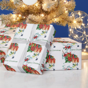 Papel De Presente White Cockatoo Apresenta Feliz Natal