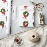 Papel De Presente White Felry Christmas Wreath Wrappaper<br><div class="desc">White Felry Christmas Wreath Wrapping Paper. Personalizar Nome ou Palavras. Perfeito para o presente de Natal ou Feriado e artesanato. Para mais personalização,  clique no botão "Personalizar" e use nossa ferramenta de design para modificar este modelo.</div>