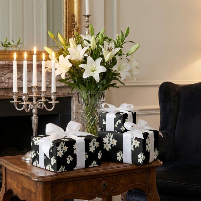 Papel De Presente White Lillies (Criador carregado)