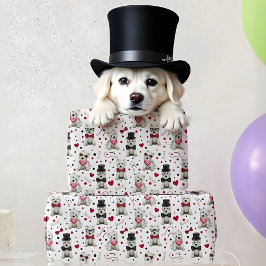 Papel De Presente White Westis com Acessórios Whimsical