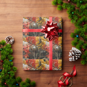 Papel De Presente Whitetail no outono