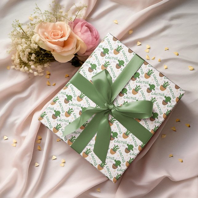 Papel De Presente Wild Cactus Pattern (Criador carregado)