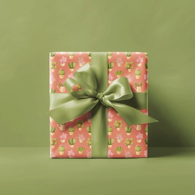 Papel De Presente Wild Cactus Pattern (Criador carregado)