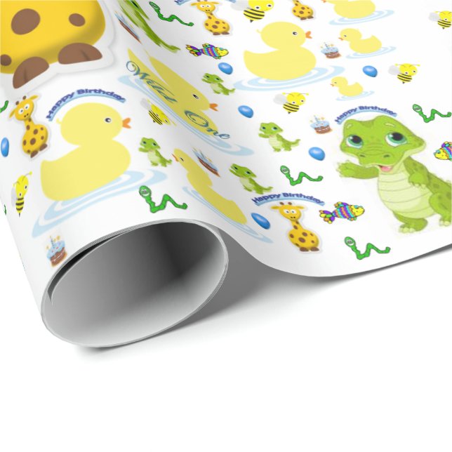 Papel De Presente Wild One First Birthday Wrapt Paper (Ponta do rolo)