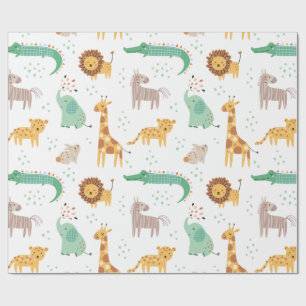 Papel De Presente Wild Safari Kids