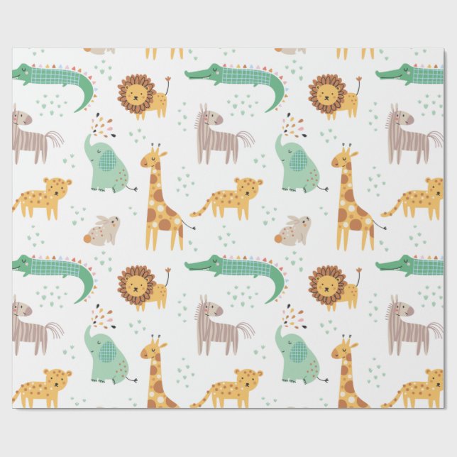 Papel De Presente Wild Safari Kids (Aberto)