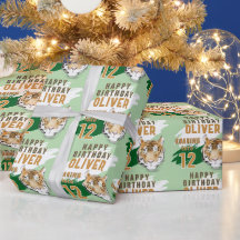 Wild Tiger Head Watercolor Birthday 