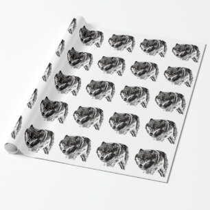 Papel De Presente Wild Wolf