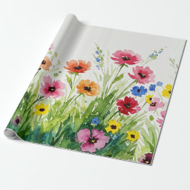 Papel De Presente Wildflower bouquet