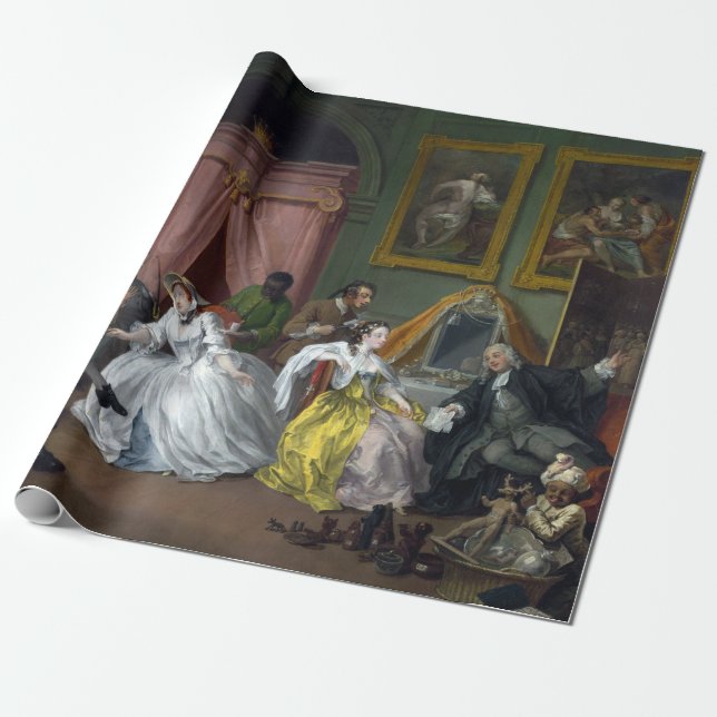 Papel De Presente William Hogarth Casamento à la mode The Countess (Desenrolado)