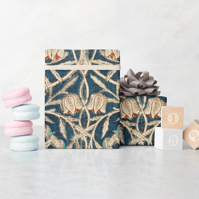 Papel De Presente William Morris Antique Honeysuckle Floral (Chá de bebê)