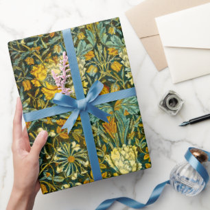 Papel De Presente William Morris Antique Honeysuckle Padrão Floral