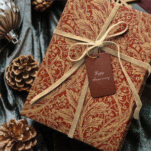 Papel De Presente William Morris Arcadia Jardim Floral Flor Classi