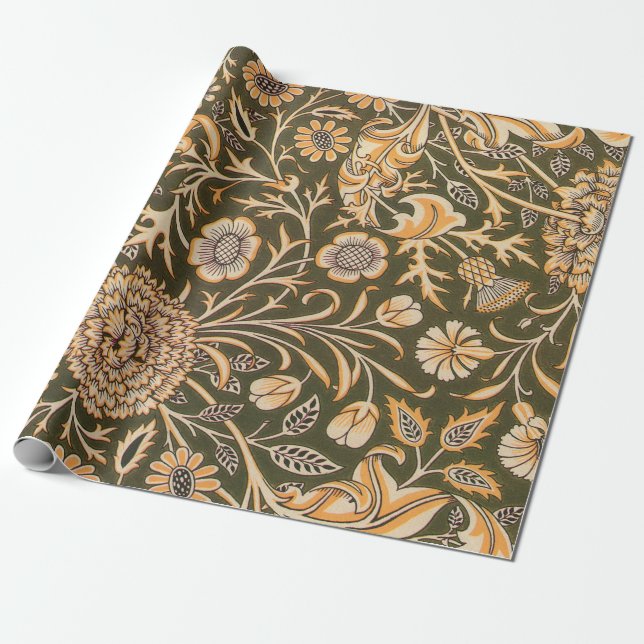 Papel De Presente William Morris Cherwell Wallpaper Pattern (Desenrolado)