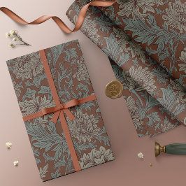 Papel De Presente William Morris Chrysanthemum Pattern Wrapping Pape