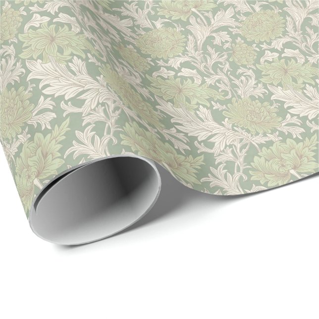 Papel De Presente William Morris Chrysanthemum Pattern Wrapping Pape (Ponta do rolo)
