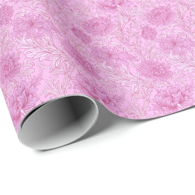 Papel De Presente William Morris Chrysanthemum Pattern Wrapping Pape (Ponta do rolo)