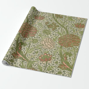 Papel De Presente William Morris Cray Sage Flower Floral Botânica