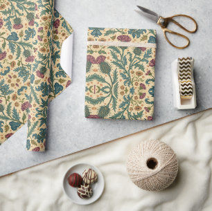 Papel De Presente William Morris Espinho escocês floral vintage
