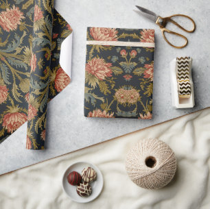 Papel De Presente William Morris Espinho floral vintage escocês
