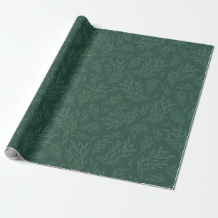 Papel De Presente William Morris Inspirou Folhas Botânicas Verdes