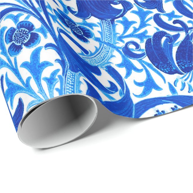 Papel De Presente William Morris Iris e Lily, Cobalt Blue (Ponta do rolo)