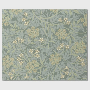 Papel De Presente William Morris Jasmine Blue Botanic Art