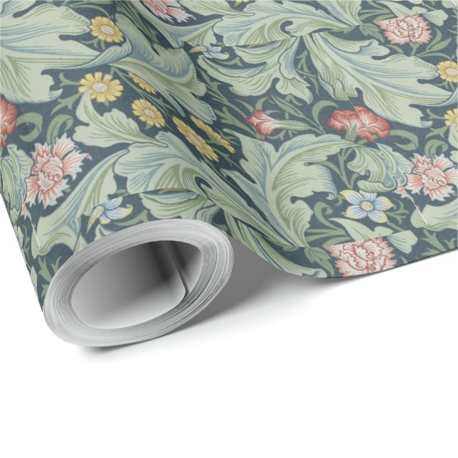 Papel De Presente William Morris Leicester deixa o cravo das flores (Ponta do rolo)