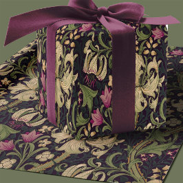 Papel De Presente William Morris Lily Art Nouveau Padrão Floral