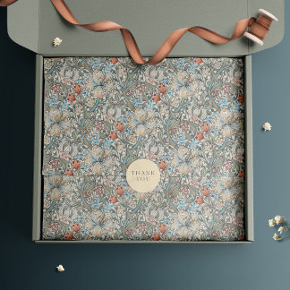 Papel De Presente William Morris Lily Art Nouveau Padrão Floral Wra