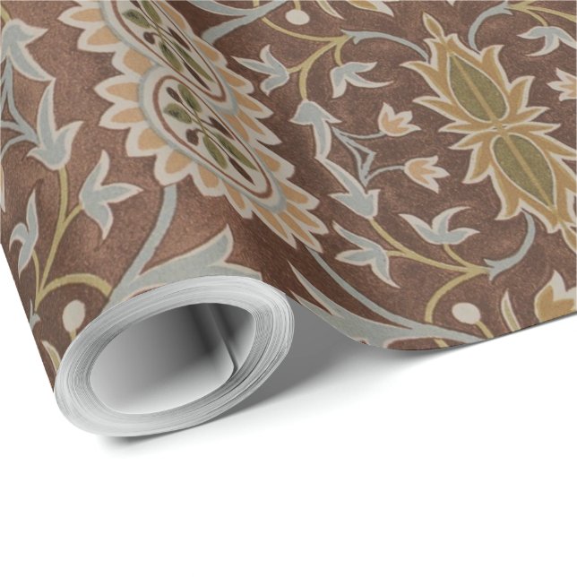 Papel De Presente William Morris Little Flower Carpet Wrappaper (Ponta do rolo)