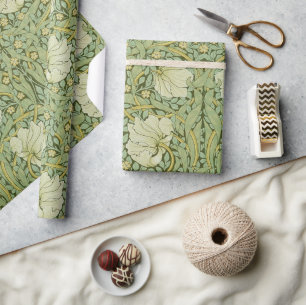 Papel De Presente William Morris Pimpernel Floral Blue Wallpaper