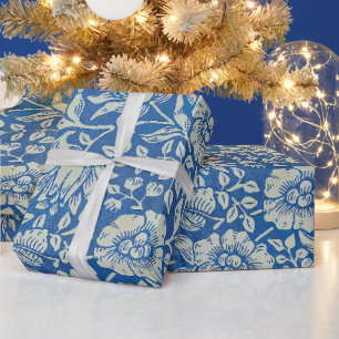 Papel De Presente William Morris Vintage Blue Floral