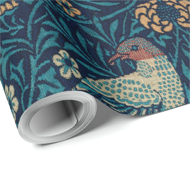 Papel De Presente William Morris Vintage Floral Birds (Ponta do rolo)